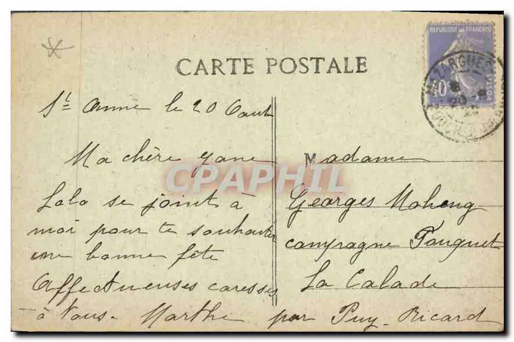 Marselha — N.-D. da Guarda — Editor não identificado - Verso