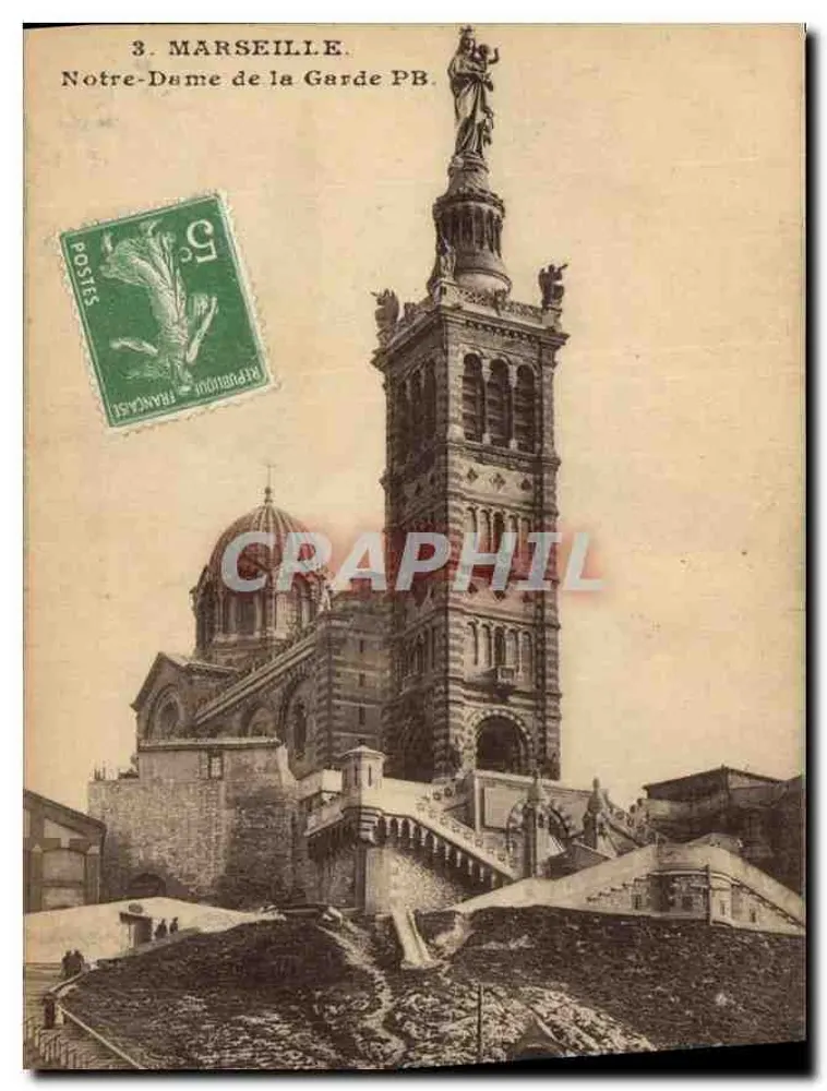 Marseille. Notre-Dame de la Garde PB. — Editor: Marseille, n° de série 3 - Frente