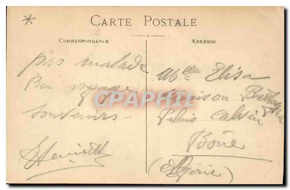 Marseille. Notre-Dame de la Garde PB. — Editor: Marseille, n° de série 3 - Verso