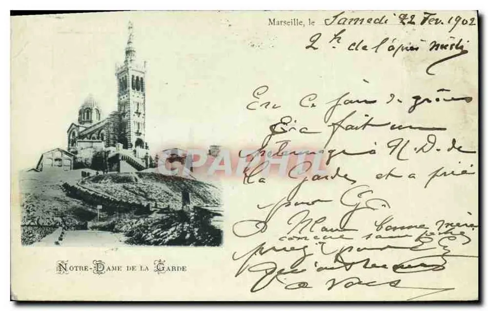 Notre-Dame de la Garde — Marselha — editor desconhecido, número de série não visível - Frente