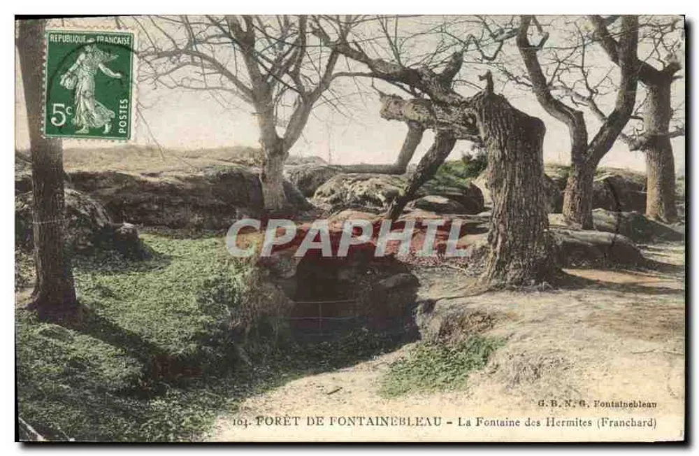 Wald von Fontainebleau — Fontaine des Hermites (Franchard) — G.B.N.G. Fontainebleau - Vorderseite