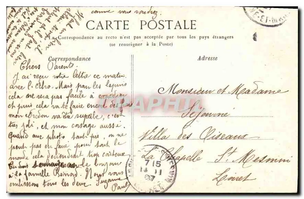 Wald von Fontainebleau — La Mare de Franchard — G. B. N. G. Fontainebleau - Rückseite