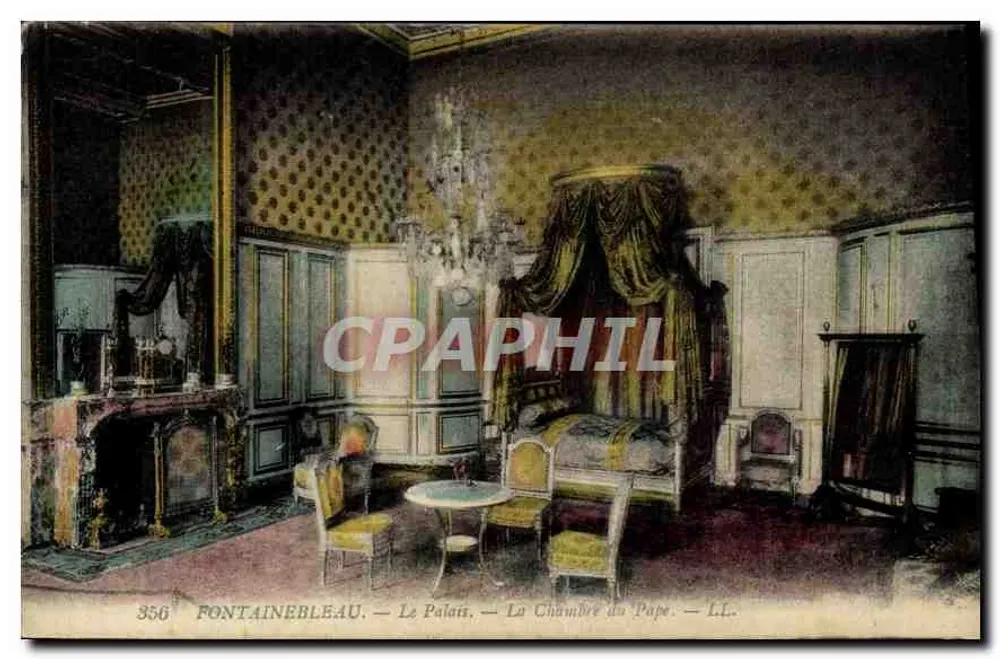 Fontainebleau — Das Schloss — Das Zimmer des Papstes — LL. — n°356 - Vorderseite