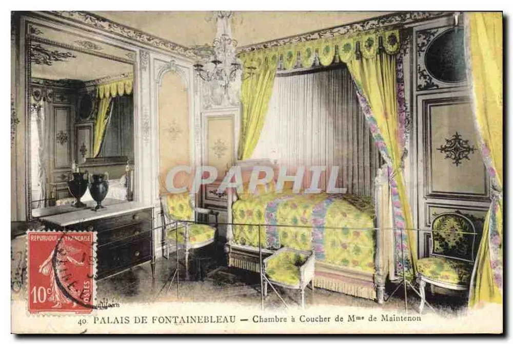 Palast von Fontainebleau — Schlafzimmer von Madame de Maintenon - Vorderseite