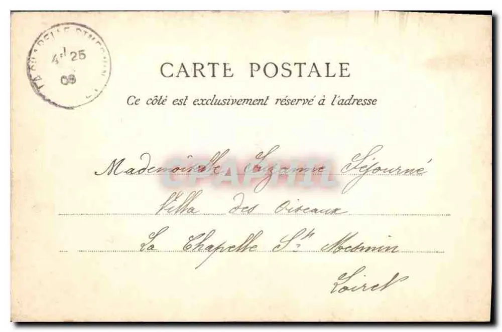 Palácio de Fontainebleau — Porta Dourada — Éditeur non visible, n° de série 65 - Verso