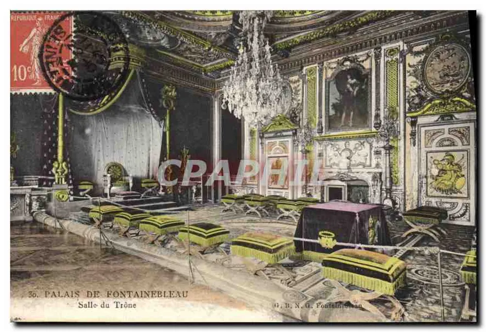 Palast von Fontainebleau — Thronsaal — G. B. N. G. Fontainebleau - Vorderseite