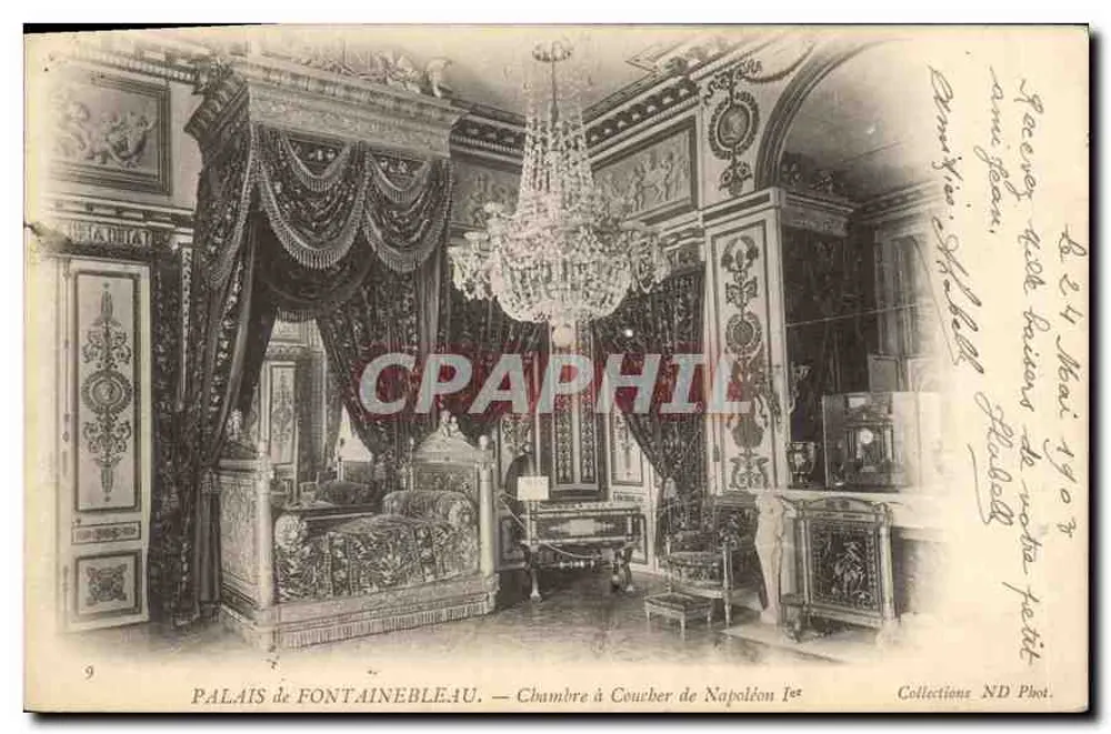 Schloss Fontainebleau — Schlafzimmer Napoleons I. — Sammlung ND Phot. n°9 - Vorderseite