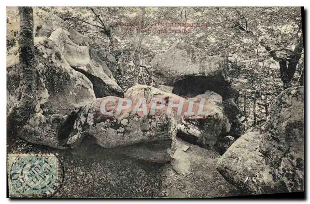 Fontainebleau-Höhle — Blick auf die Felsen — Unbekannter Verleger - Vorderseite