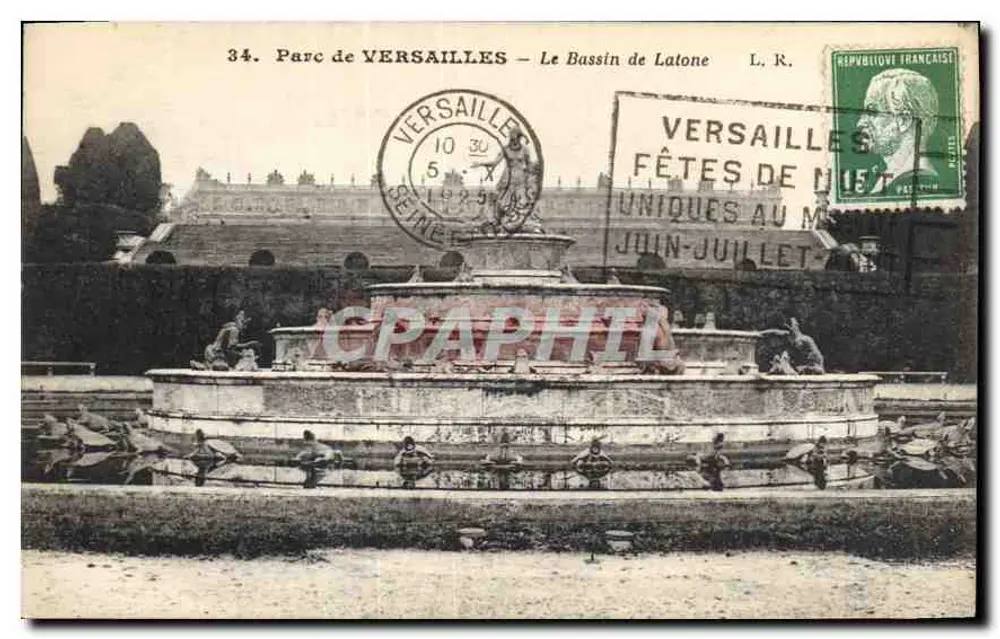 Park von VERSAILLES — Der Bassin de Latone — L. R. - Vorderseite