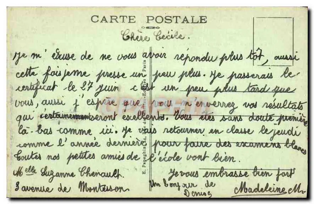 Saint-Germain-en-Laye — Le Pavillon Henri IV — Austro-Hongroise pendant les travaux de la Conférence pour la signature du Traité de Paix (10 septembre 1919) - Verso