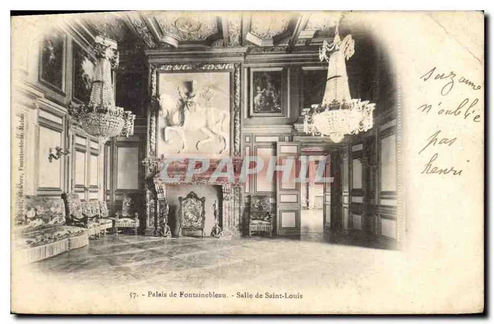 Palast von Fontainebleau — Saal Saint-Louis — Verlag: M. Léon Béchard, Nr. 57 - Vorderseite