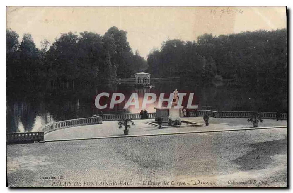 Palast von Fontainebleau — Der Karpfenteich — Diéou, Sammlung ND. Phot. - Vorderseite