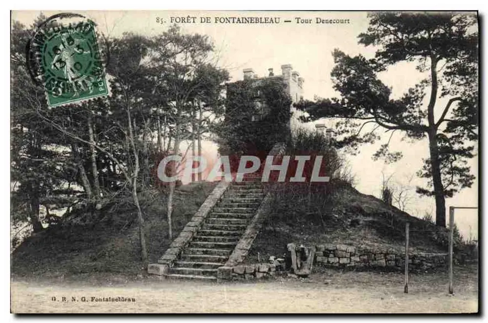 Foresta di Fontainebleau — Torre Denecourt — G. B. N. Fontainebleau - Recto