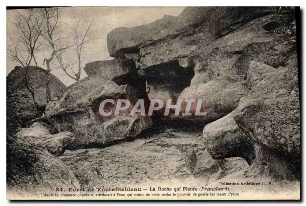 Forêt de Fontainebleau — La Roche qui Pleure — Künstlerische Sammlung L. R. (Franchard) - Vorderseite