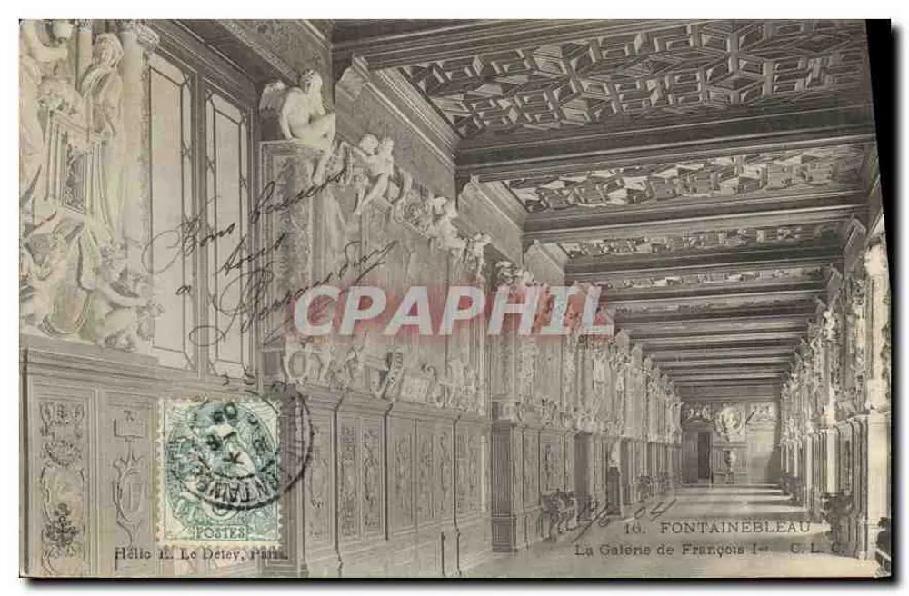 Die Galerie von François I. — Fontainebleau — Hélio E. Le Détée, Paris - Vorderseite