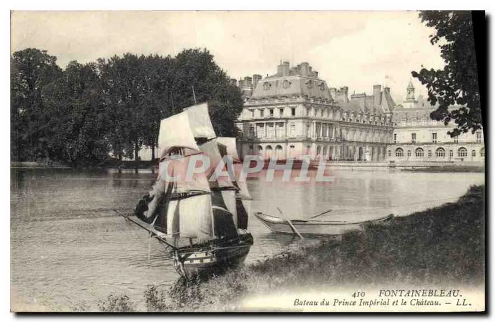 Boot des Kaisersprinzen und das Schloss — Fontainebleau — LL. n° 410 - Vorderseite