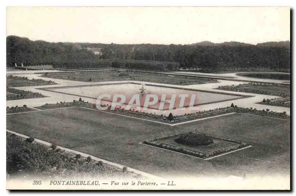 Fontainebleau — Ansicht des Parterres — LL, n°395 - Vorderseite