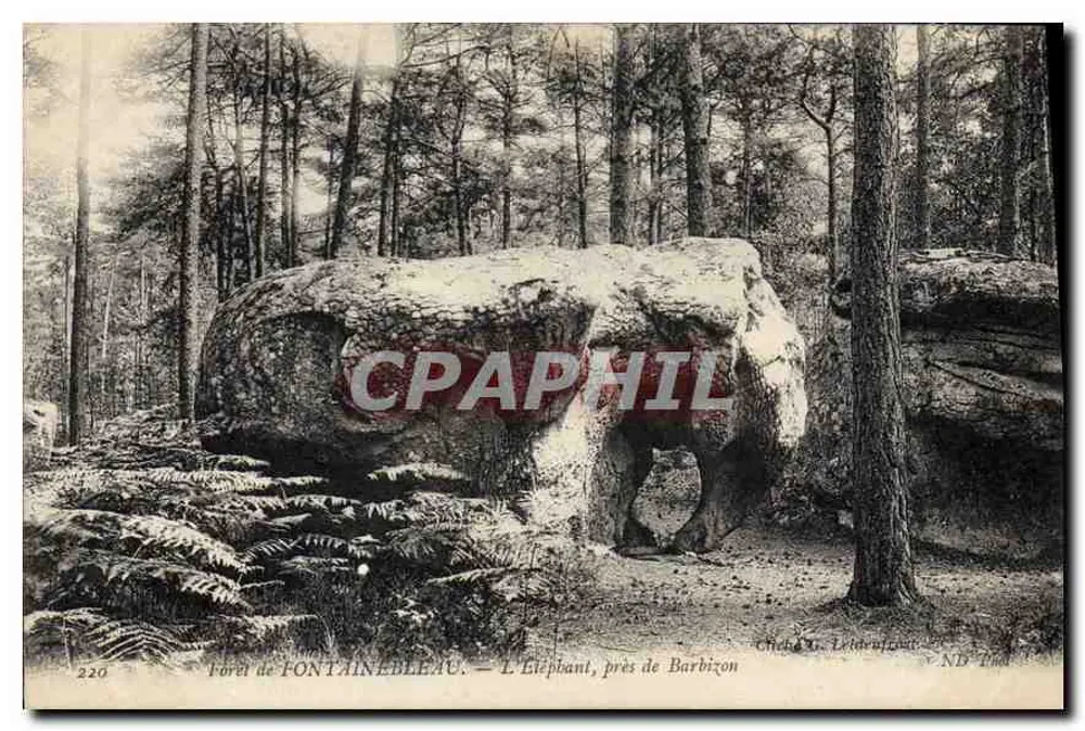 Wald von FONTAINEBLEAU — Der Elefant, nahe Barbizon — Chiché & Lédenfroint - Vorderseite