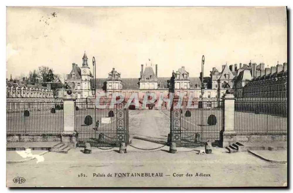 Schloss FONTAINEBLEAU — Cour des Adieux — Verleger B.D. n° 582 - Vorderseite