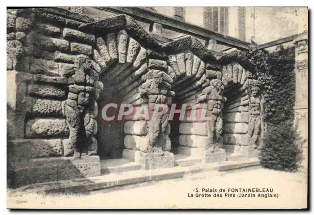 Schloss Fontainebleau — Die Pinienhöhle (Englischer Garten) — Serie 15 - Vorderseite