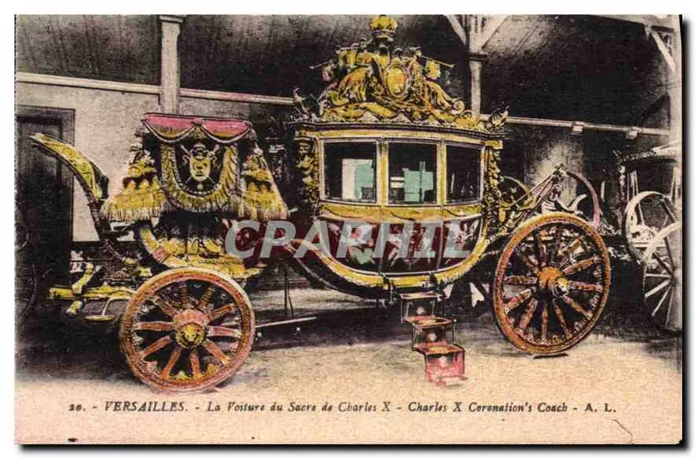 Versailles — Die Kutsche der Krönung von Charles X — A. L. - Vorderseite