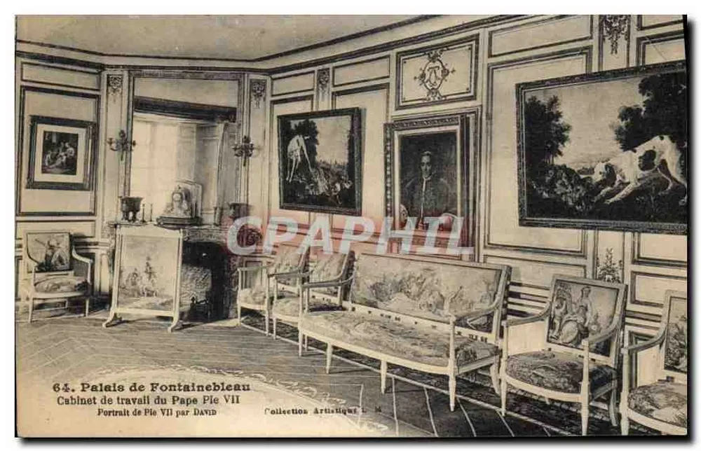 Palais de Fontainebleau — Cabinet de travail du Pape Pie VII — Collection Artistique n°64 - Vorderseite