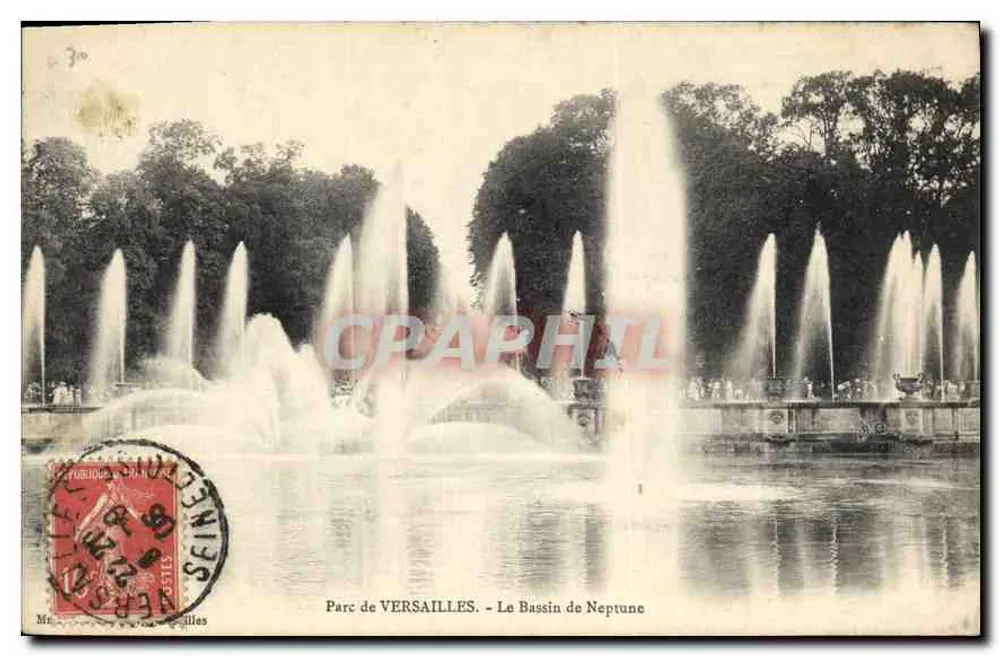 Park von VERSAILLES. - Der Bassin des Neptun — Verleger nicht sichtbar, Seriennummer nicht lesbar - Vorderseite