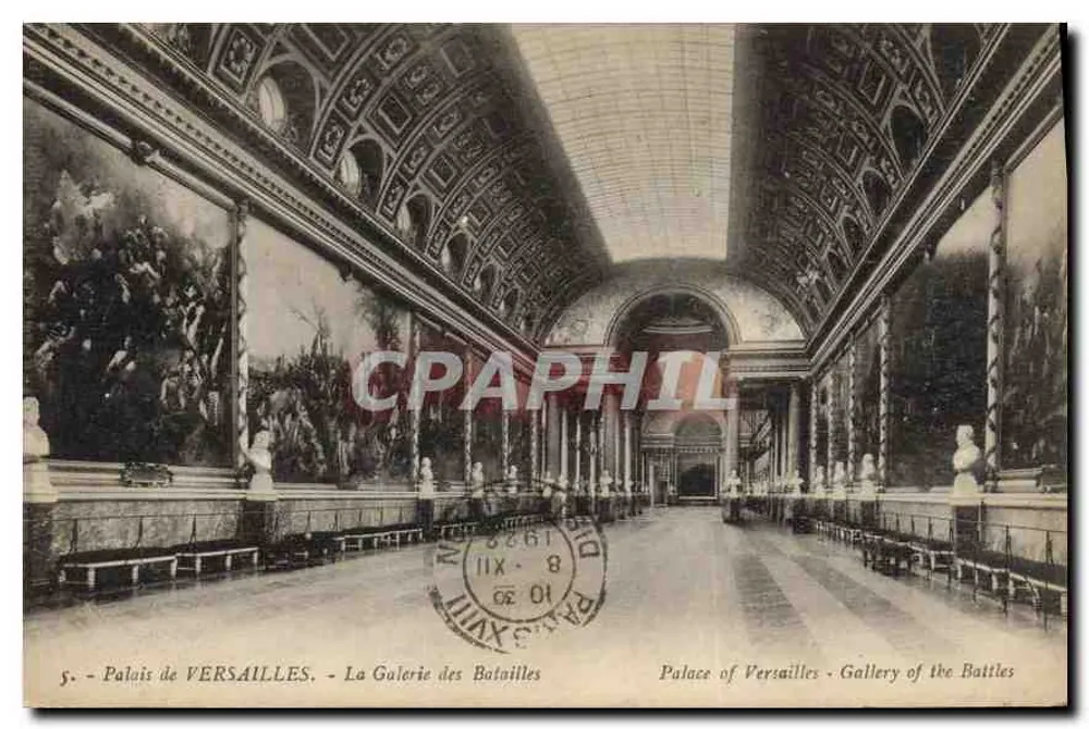 Schloss VERSAILLES — Die Galerie der Schlachten — unbekannter Verleger, Seriennummer 5 - Vorderseite
