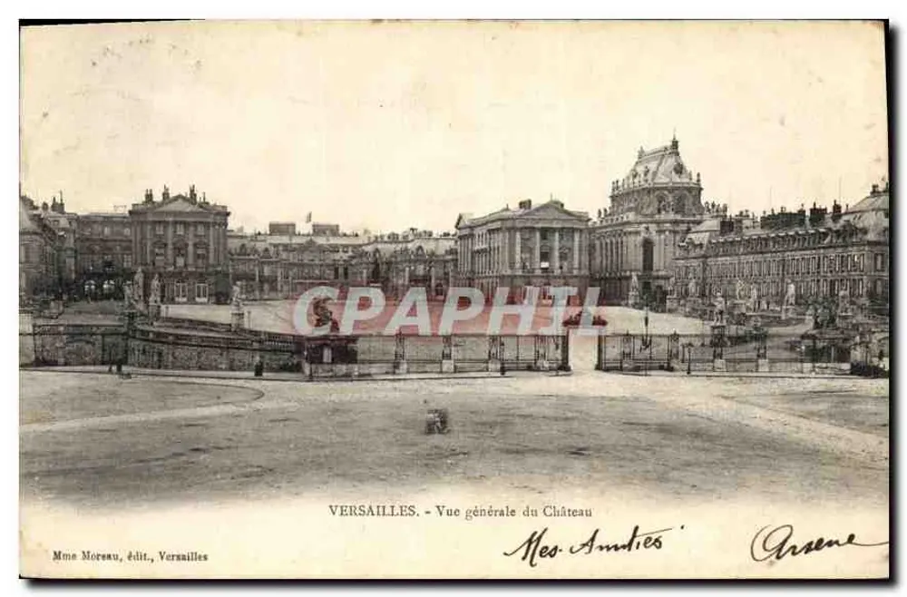 Versailles - Vista geral do Castelo — Mme Moreau, editora, Versailles - Frente