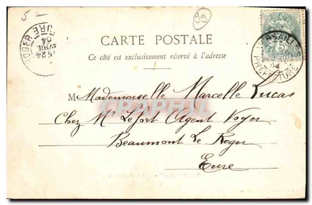 Versailles - Vista geral do Castelo — Mme Moreau, editora, Versailles - Verso