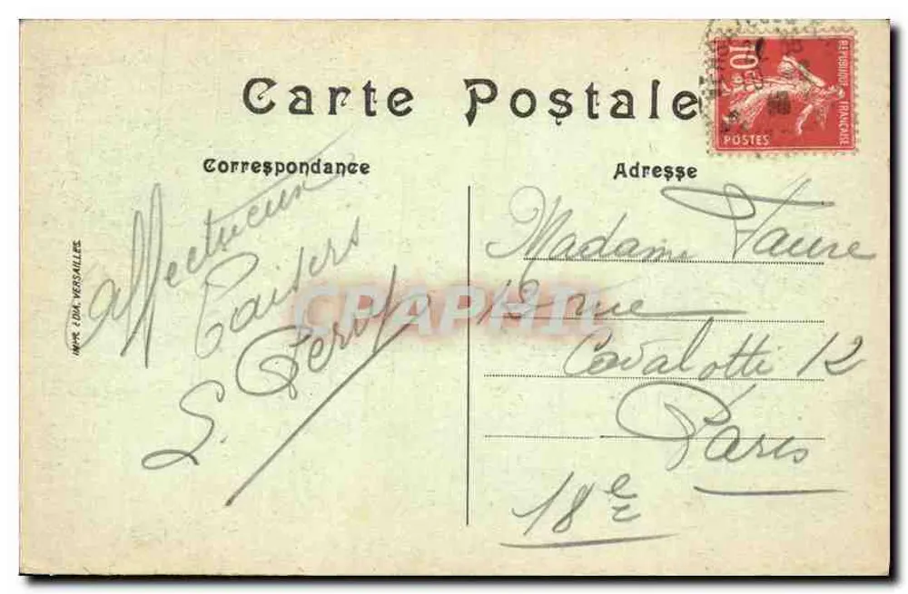 Versailles Park — Bassin des Neptune — Verlag L. Lück, n°52 - Rückseite