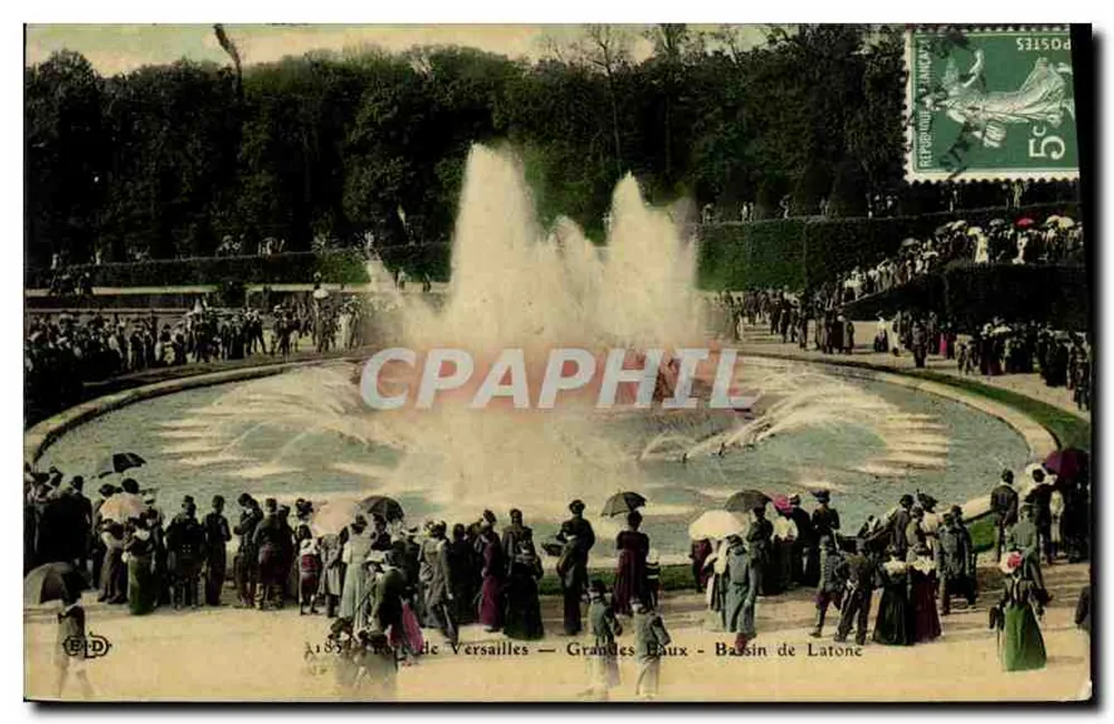 Versailles — Große Wasser — Bassin de Latone — Verlag E.D. n°1837 - Vorderseite