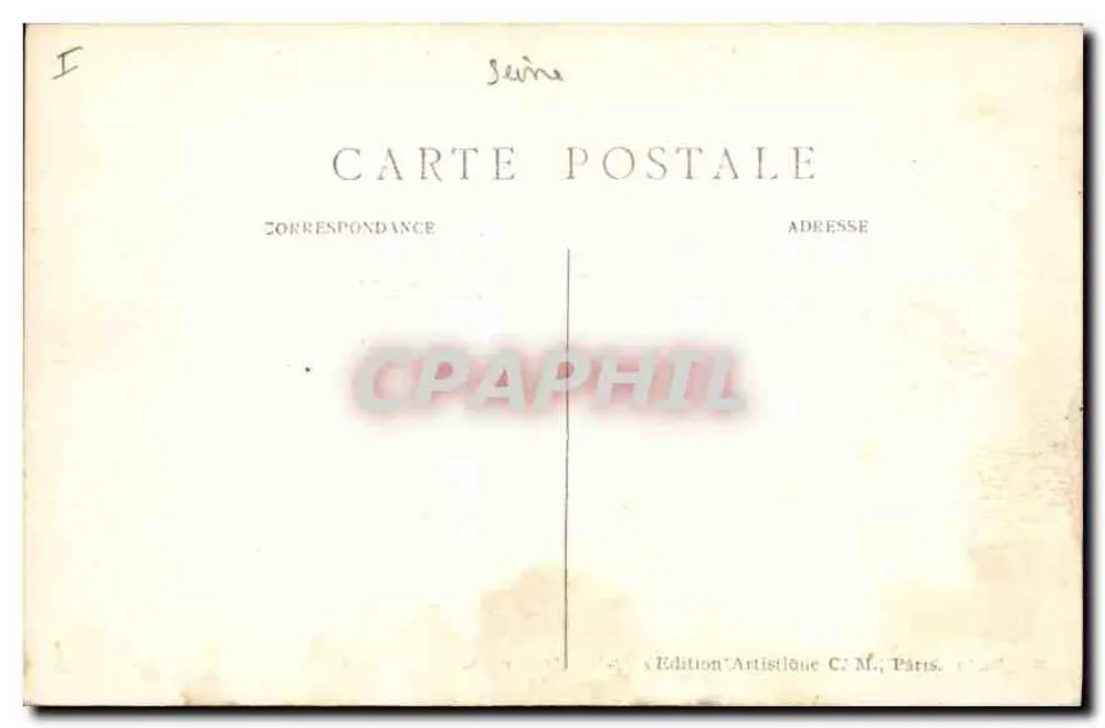 Bois de Vincennes — Il Lago di Saint-Mandé — Edizione Artistica C. M. - Verso