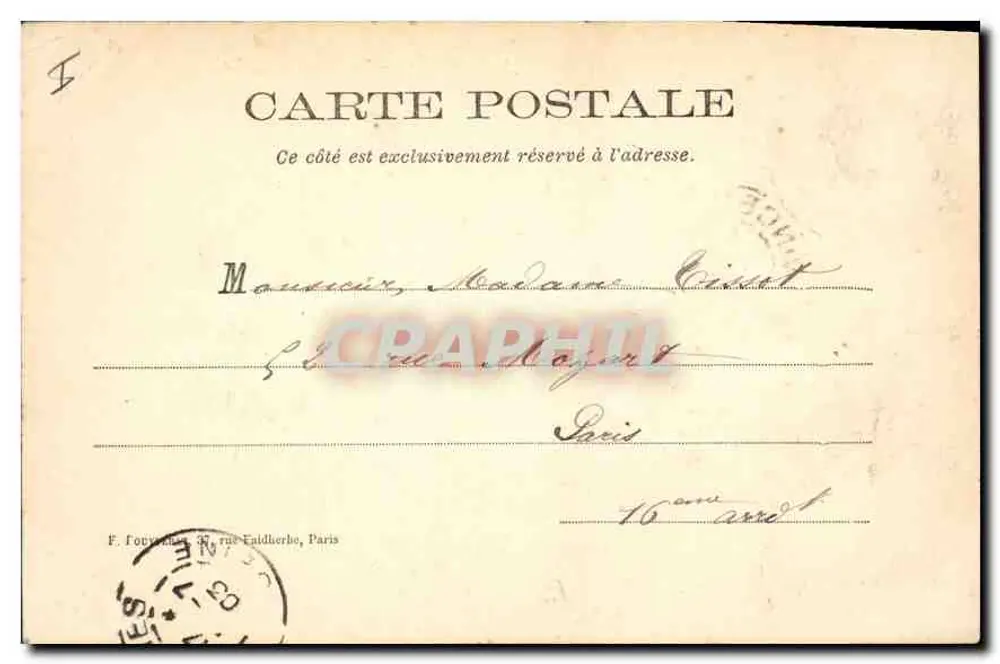 Vincennes — Torre e Capela — F. Fournier, Paris - Verso
