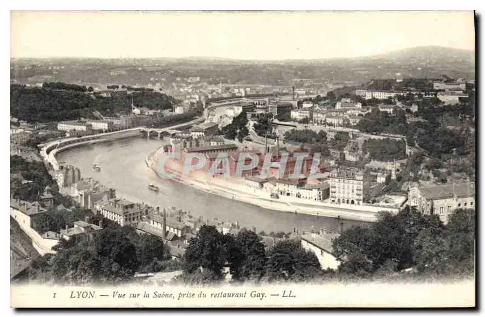 LYON — Ansicht der Saône, vom Restaurant Gay aus — LL. - Vorderseite