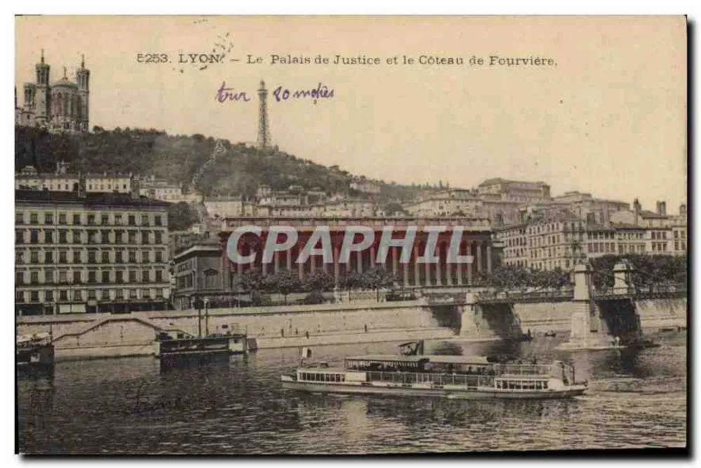 LYON — Le Palais de Justice und der Côteau de Fourvière, anonymer Verlag, n° 5253 - Vorderseite