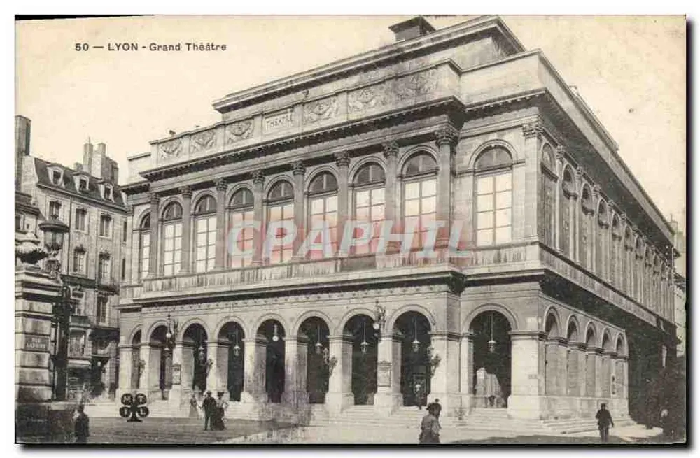 LYON - Grand Théâtre — Bilhete postal antigo n°50 — editor desconhecido - Frente