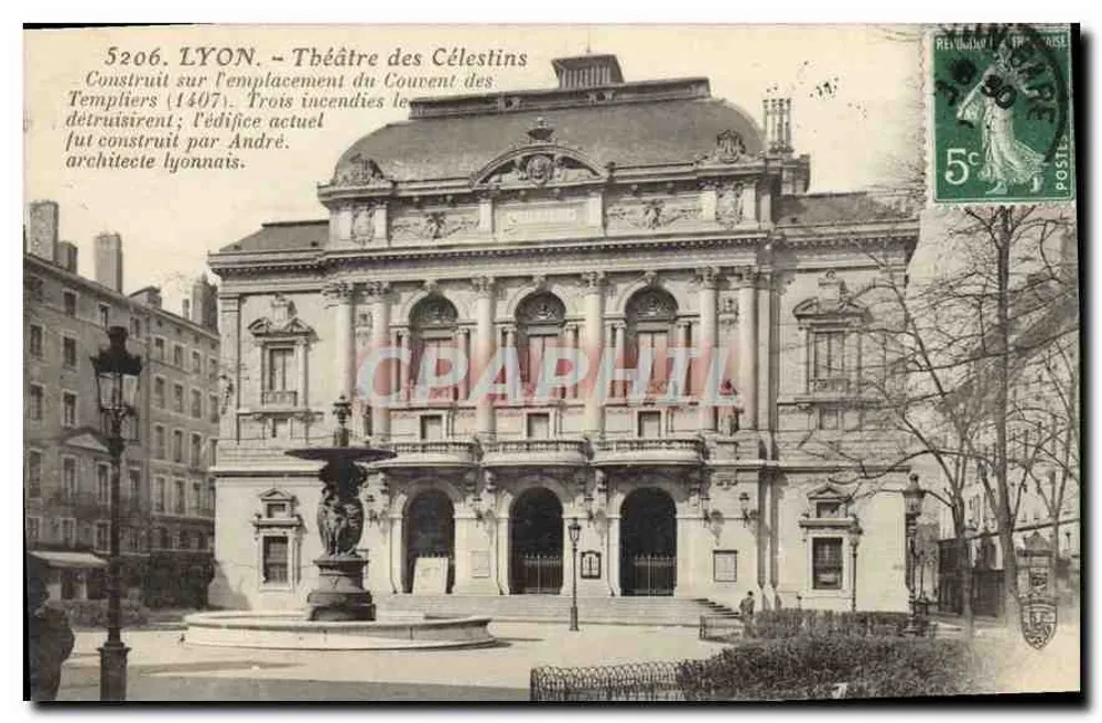 LYON - Teatro dos Célestins — editor não visível, n° de série 5206 - Frente