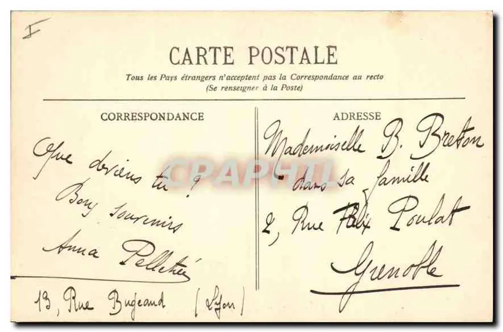 LYON - A Prefeitura do Rhône - L. E. - n°9 - Verso