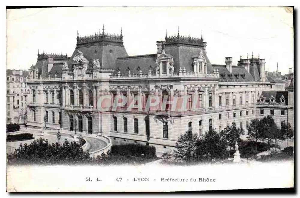 LYON - Prefeitura do Ródano — H. L. 47 — editor H. L. - Frente