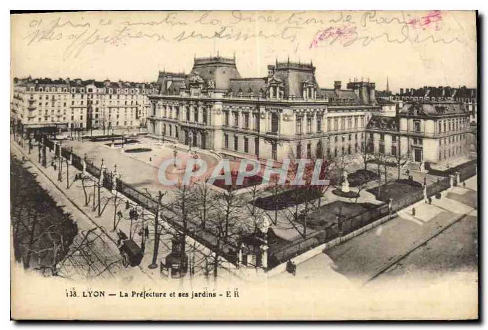 LYON — De Prefectuur en haar tuinen — E R - Voorkant
