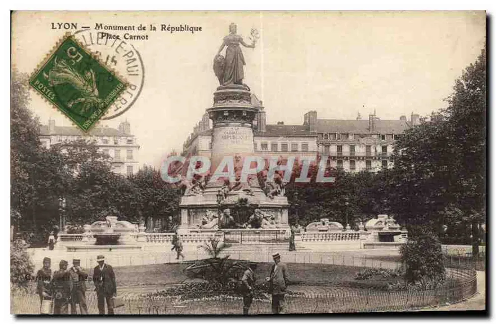 LYON — Monument da República — Place Carnot — editor: C. LEPETITE-PAUL - Frente