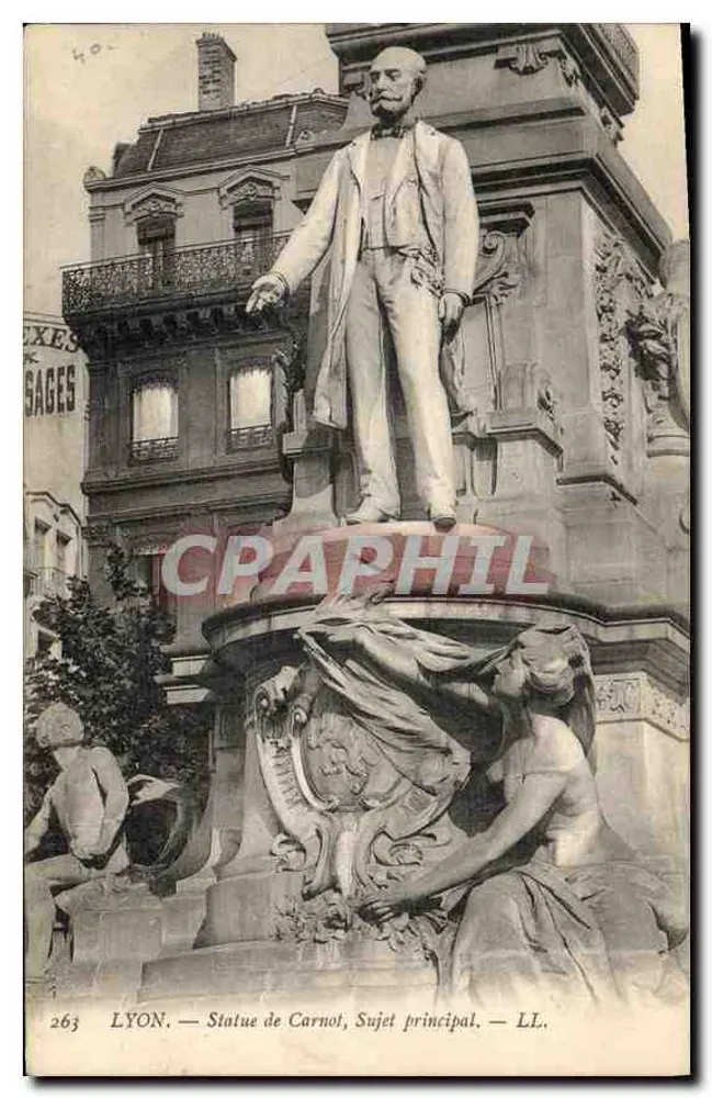 LYON — Estátua de Carnot, Sujeto principal — LL. — n° 263 - Frente