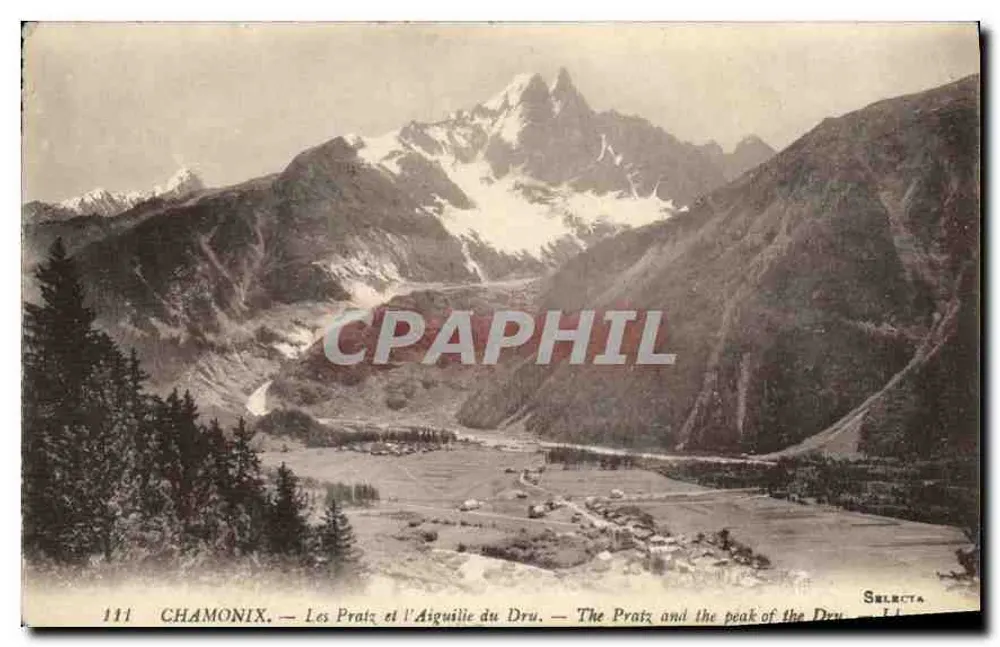 Chamonix — Les Praix et l'Aiguille du Dru — Selecta, n°111 - Frente