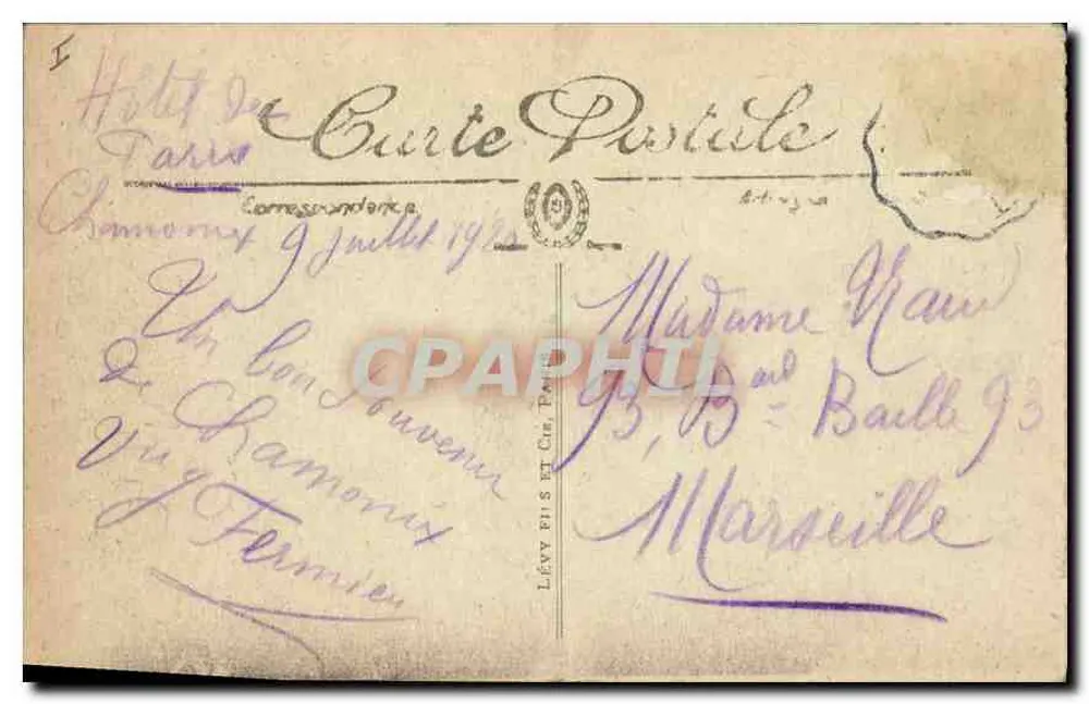 Chamonix — Les Praix et l'Aiguille du Dru — Selecta, n°111 - Verso