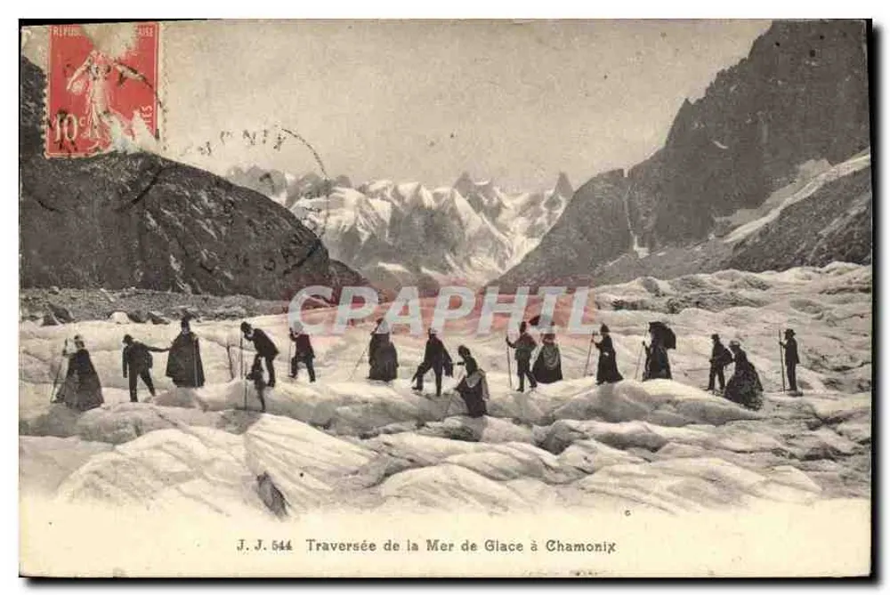 Travessia da Mar de Gelo em Chamonix — J.J. 544 — editor J.J. - Frente
