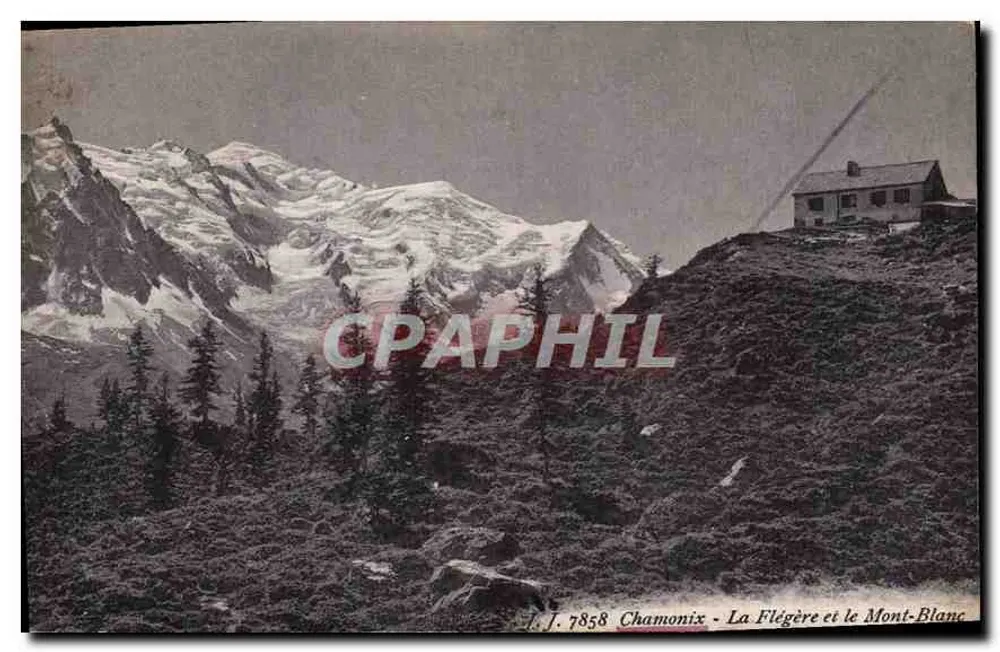 Chamonix - Ansicht von La Flégère und Mont-Blanc — J.J. 7858 - Vorderseite