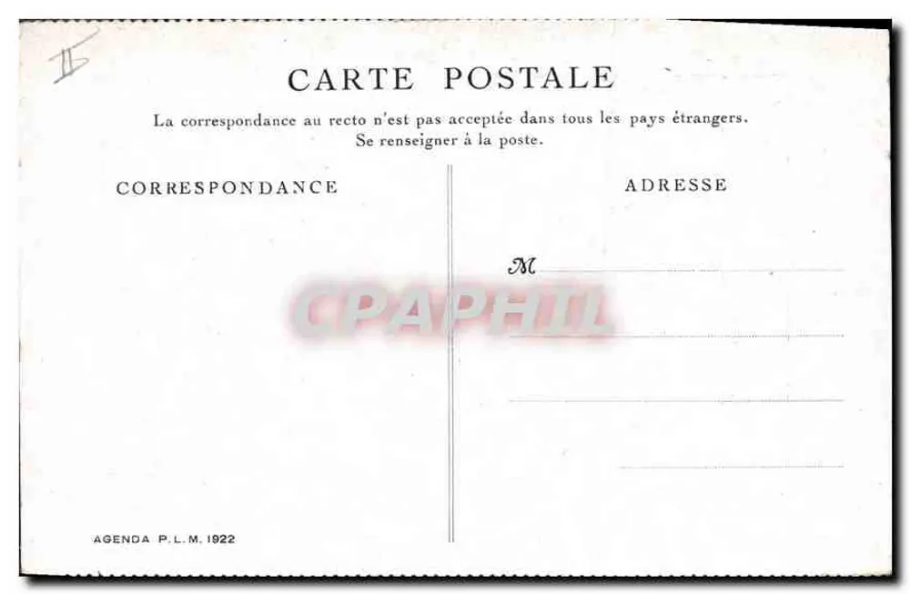 Savoie. Chamonix — Die Mer de Glace von der Flegère aus gesehen — Agenda P.L.M. 1922 - Rückseite