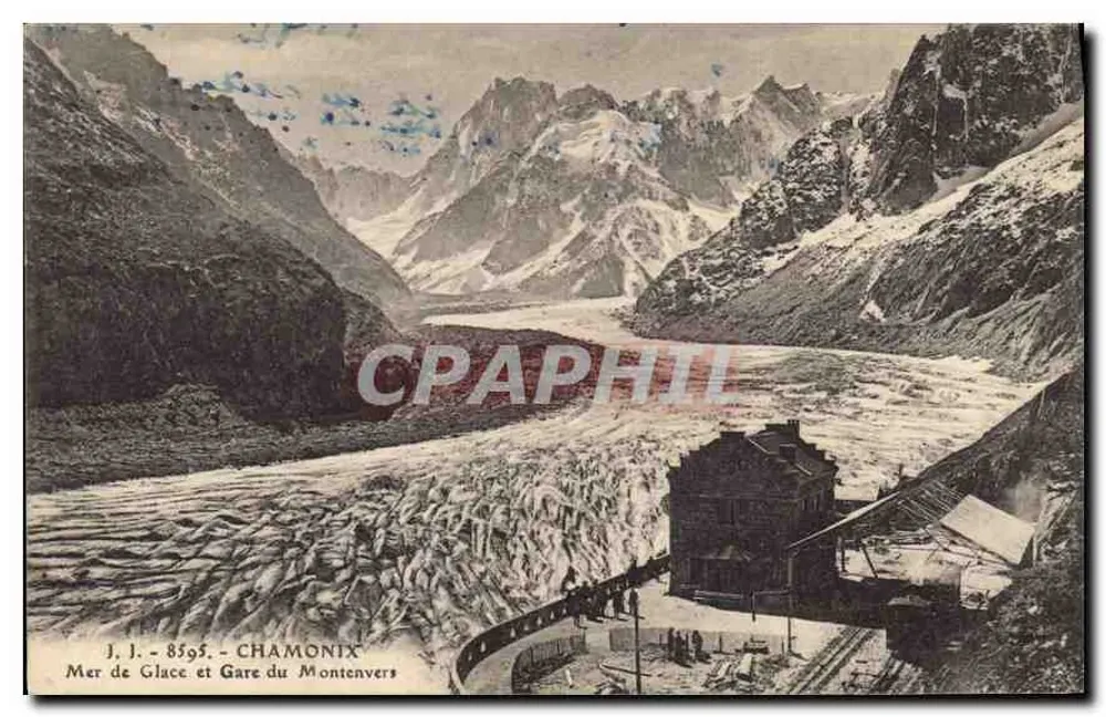 Mer de Glace und Bahnhof Montenvers — Chamonix — J.J. Verlag - Vorderseite