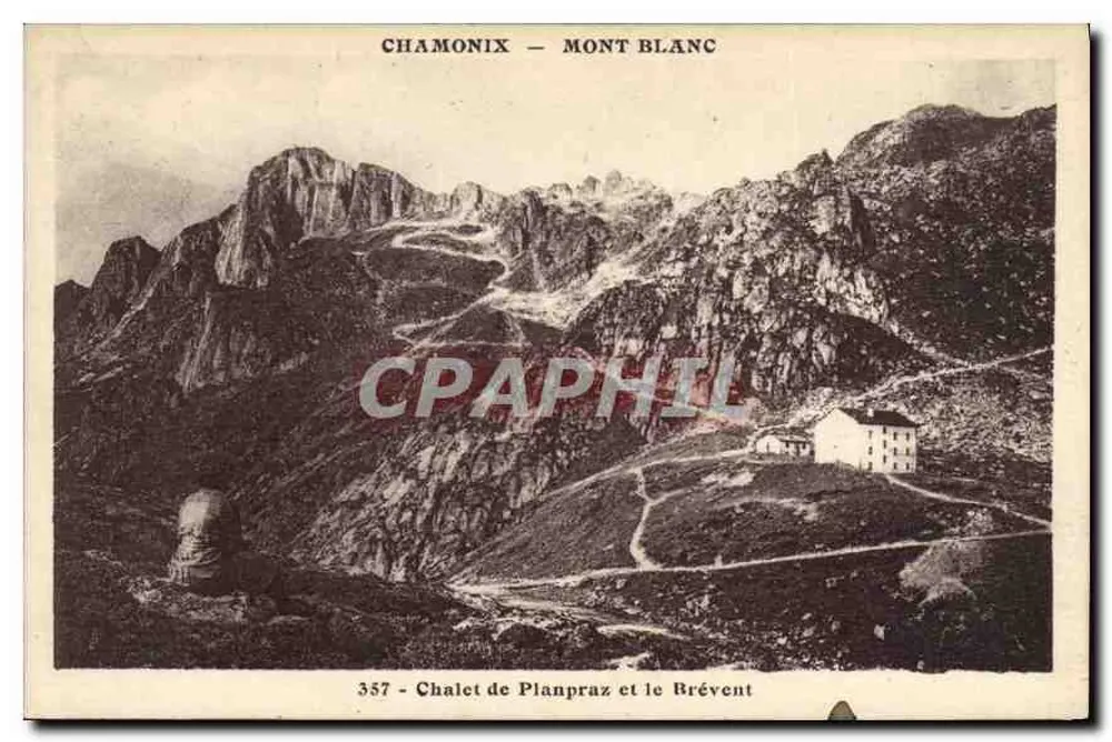 Chamonix — Mont Blanc — Chalet de Planpraz e o Brévent — Aug. Couillet, fot. editor - Frente